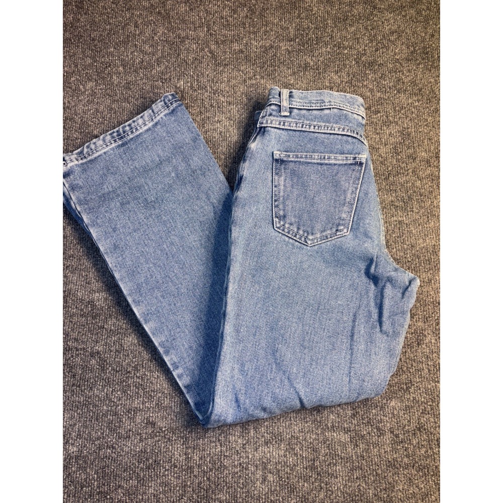 Vtg Canyon River Blues Y2k Flared Jeans Womens 12 Blue Denim Embroidery Floral